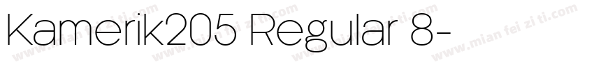 Kamerik205 Regular 8字体转换